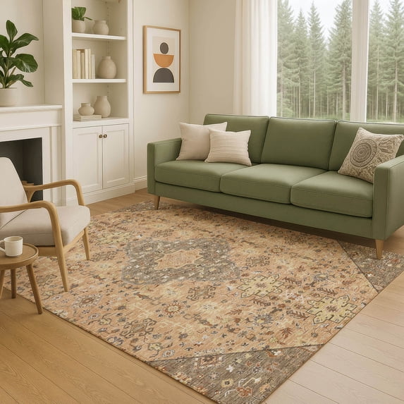 Addison Rugs Chantille Indoor/Outdoor Traditional Global Copper Machine Washable Rectangle Rug, 8' x 10'