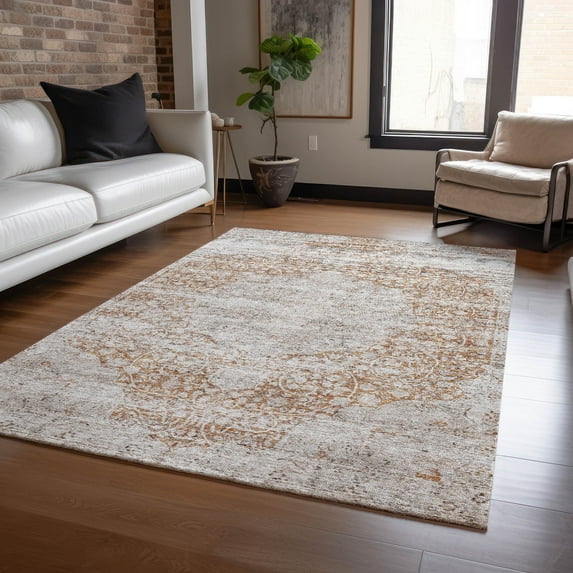 Addison Rugs Chantille Indoor/Outdoor Traditional Global Copper Washable Rectangle Rug, 5' x 7'6"