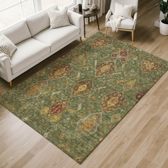 Addison Rugs Chantille Indoor/Outdoor Traditional Global Fern Machine Washable Rectangle Rug, 9' x 12'