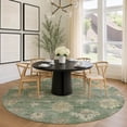 thumbnail image 1 of Addison Rugs Chantille Indoor/Outdoor Traditional Global Fern Machine Washable Round Rug, 8' x 8', 1 of 8