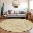 thumbnail image 1 of Addison Rugs Chantille Indoor/Outdoor Traditional Global Gold Machine Washable Round Rug, 8' x 8', 1 of 7