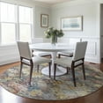 thumbnail image 1 of Addison Rugs Chantille Indoor/Outdoor Traditional Global Gold Washable Round Rug, 8' x 8', 1 of 6