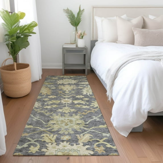 Addison Rugs Chantille Indoor/Outdoor Traditional Global Gray Washable Runner Rug, 2'3" x 7'6"