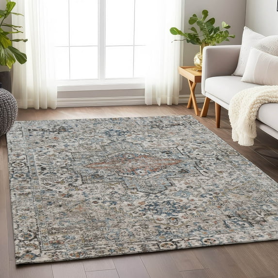 Addison Rugs Chantille Indoor/Outdoor Traditional Global Ivory Machine Washable Rectangle Rug, 3' x 5'