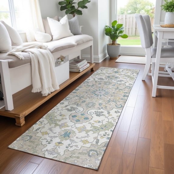 Addison Rugs Chantille Indoor/Outdoor Traditional Global Ivory Machine Washable Runner Rug, 2'3" x 7'6"