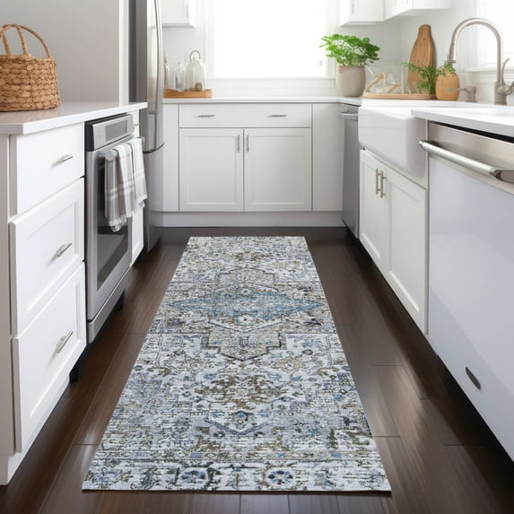 Addison Rugs Chantille Indoor/Outdoor Traditional Global Linen Machine Washable Runner Rug, 2'3" x 7'6"