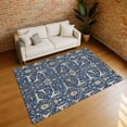 thumbnail image 1 of Addison Rugs Chantille Indoor/Outdoor Traditional Global Navy Machine Washable Rectangle Rug, 3' x 5', 1 of 8