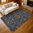 thumbnail image 1 of Addison Rugs Chantille Indoor/Outdoor Traditional Global Navy Machine Washable Rectangle Rug, 3' x 5', 1 of 8