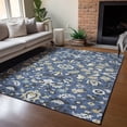 thumbnail image 1 of Addison Rugs Chantille Indoor/Outdoor Traditional Global Navy Machine Washable Rectangle Rug, 5' x 7'6", 1 of 8