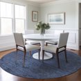 thumbnail image 1 of Addison Rugs Chantille Indoor/Outdoor Traditional Global Navy Washable Round Rug, 8' x 8', 1 of 6