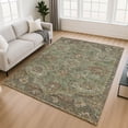 thumbnail image 1 of Addison Rugs Chantille Indoor/Outdoor Traditional Global Olive Machine Washable Rectangle Rug, 3' x 5', 1 of 8
