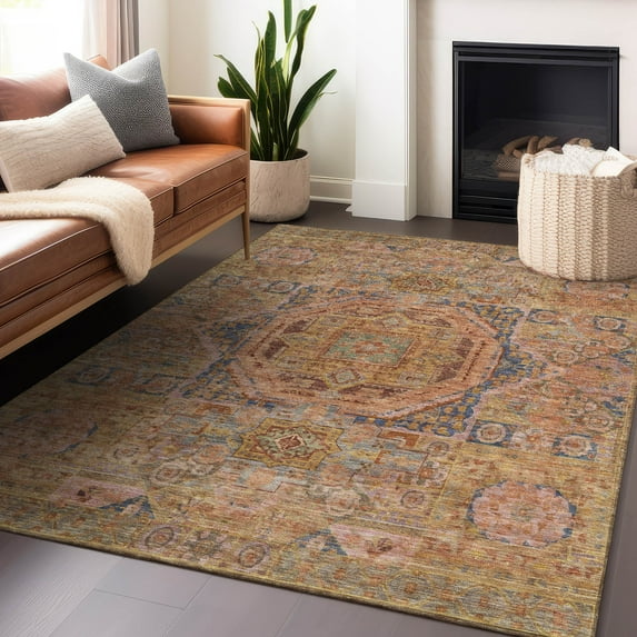 Addison Rugs Chantille Indoor/Outdoor Traditional Global Paprika Machine Washable Rectangle Rug, 9' x 12'