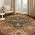 thumbnail image 1 of Addison Rugs Chantille Indoor/Outdoor Traditional Global Paprika Machine Washable Round Rug, 8' x 8', 1 of 7