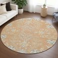 thumbnail image 1 of Addison Rugs Chantille Indoor/Outdoor Traditional Global Peach Machine Washable Round Rug, 8' x 8', 1 of 6