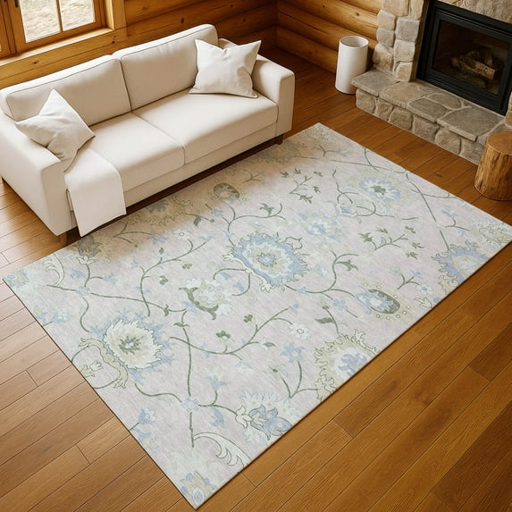 Addison Rugs Chantille Indoor/Outdoor Traditional Global Pearl Machine Washable Rectangle Rug, 8' x 10'