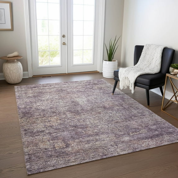 Addison Rugs Chantille Indoor/Outdoor Traditional Global Plum Washable Rectangle Rug, 5' x 7'6"