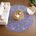 thumbnail image 1 of Addison Rugs Chantille Indoor/Outdoor Traditional Global Purple Machine Washable Round Rug, 8' x 8', 1 of 8
