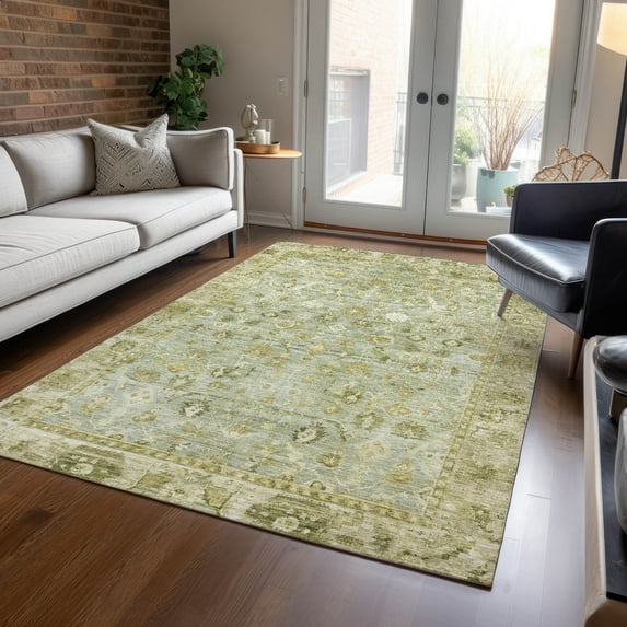 Addison Rugs Chantille Indoor/Outdoor Traditional Global Sage Machine Washable Rectangle Rug, 3' x 5'