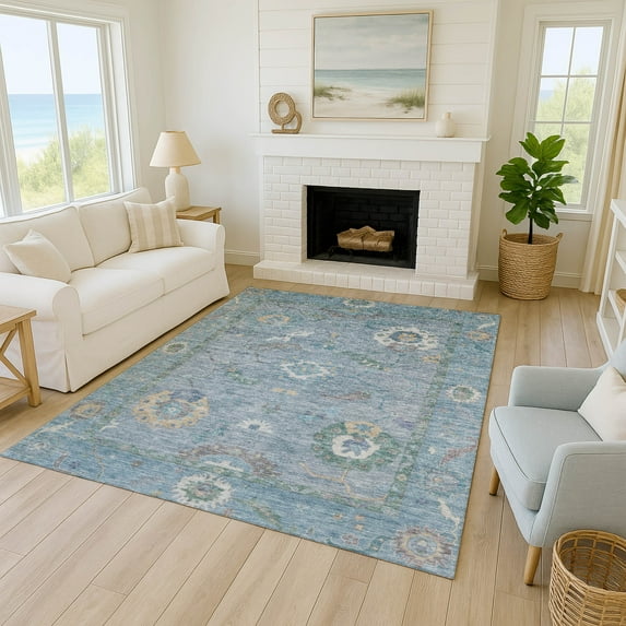 Addison Rugs Chantille Indoor/Outdoor Traditional Global Sky Machine Washable Rectangle Rug, 5' x 7'6"