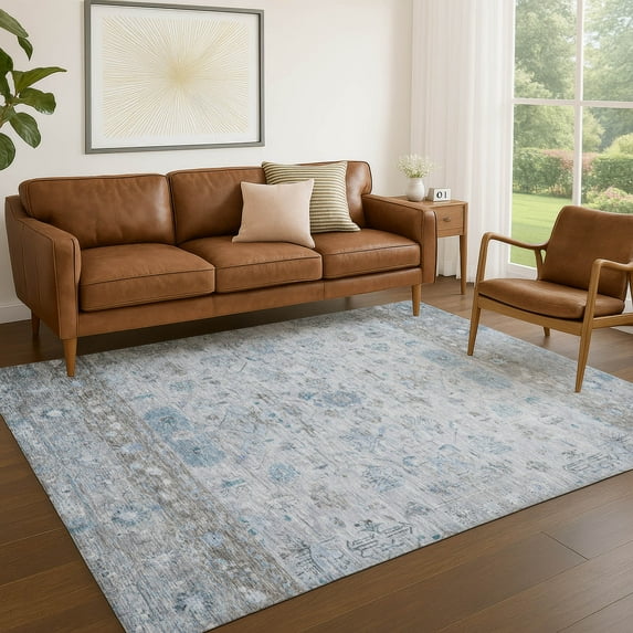 Addison Rugs Chantille Indoor/Outdoor Traditional Global Sky Machine Washable Rectangle Rug, 8' x 10'