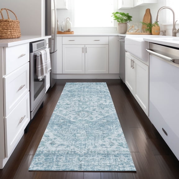 Addison Rugs Chantille Indoor/Outdoor Traditional Global Sky Washable Runner Rug, 2'3" x 7'6"