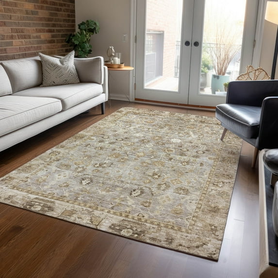Addison Rugs Chantille Indoor/Outdoor Traditional Global Taupe Machine Washable Rectangle Rug, 10' x 14'