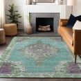 thumbnail image 1 of Addison Rugs Chantille Indoor/Outdoor Traditional Global Teal Machine Washable Rectangle Rug, 10' x 14', 1 of 7