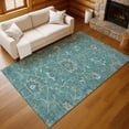 thumbnail image 1 of Addison Rugs Chantille Indoor/Outdoor Traditional Global Teal Machine Washable Rectangle Rug, 8' x 10', 1 of 8