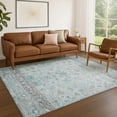 thumbnail image 1 of Addison Rugs Chantille Indoor/Outdoor Traditional Global Teal Machine Washable Rectangle Rug, 8' x 10', 1 of 8