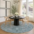 thumbnail image 1 of Addison Rugs Chantille Indoor/Outdoor Traditional Global Teal Machine Washable Round Rug, 8' x 8', 1 of 8