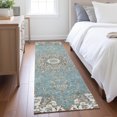 thumbnail image 1 of Addison Rugs Chantille Indoor/Outdoor Traditional Global Teal Machine Washable Runner Rug, 2'3" x 7'6", 1 of 8