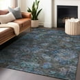 thumbnail image 1 of Addison Rugs Chantille Indoor/Outdoor Traditional Global Teal Washable Rectangle Rug, 10' x 14', 1 of 6