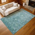 thumbnail image 1 of Addison Rugs Chantille Indoor/Outdoor Traditional Global Turquoise Machine Washable Rectangle Rug, 9' x 12', 1 of 8