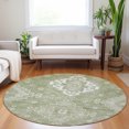 thumbnail image 1 of Addison Rugs Chantille Indoor/Outdoor Traditional Medallions Aloe Washable Round Rug, 8' x 8', 1 of 6