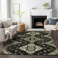 thumbnail image 1 of Addison Rugs Chantille Indoor/Outdoor Traditional Medallions Black Washable Rectangle Rug, 10' x 14', 1 of 6