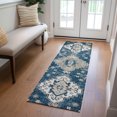 thumbnail image 1 of Addison Rugs Chantille Indoor/Outdoor Traditional Medallions Navy Washable Runner Rug, 2'3" x 7'6", 1 of 6