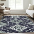 thumbnail image 1 of Addison Rugs Chantille Indoor/Outdoor Traditional Medallions Purple Washable Rectangle Rug, 5' x 7'6", 1 of 6