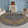 thumbnail image 1 of Addison Rugs Chantille Indoor/Outdoor Traditional Navy Machine Washable Round Rug, 8' x 8', 1 of 8
