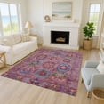 thumbnail image 1 of Addison Rugs Chantille Indoor/Outdoor Traditional Panel Pink Machine Washable Rectangle Rug, 8' x 10', 1 of 8