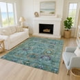 thumbnail image 1 of Addison Rugs Chantille Indoor/Outdoor Traditional Panel Teal Machine Washable Rectangle Rug, 10' x 14', 1 of 8