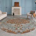 thumbnail image 1 of Addison Rugs Chantille Indoor/Outdoor Traditional Paprika Machine Washable Round Rug, 8' x 8', 1 of 8