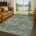 thumbnail image 1 of Addison Rugs Chantille Indoor/Outdoor Traditional Teal Machine Washable Rectangle Rug, 5' x 7'6", 1 of 8