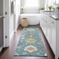 thumbnail image 1 of Addison Rugs Chantille Indoor/Outdoor Traditional Teal Machine Washable Runner Rug, 2'3" x 7'6", 1 of 8