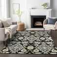 thumbnail image 1 of Addison Rugs Chantille Indoor/Outdoor Traditional Vintage Black Washable Rectangle Rug, 10' x 14', 1 of 6