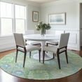 thumbnail image 1 of Addison Rugs Chantille Indoor/Outdoor Traditional Vintage Mint Washable Round Rug, 8' x 8', 1 of 6