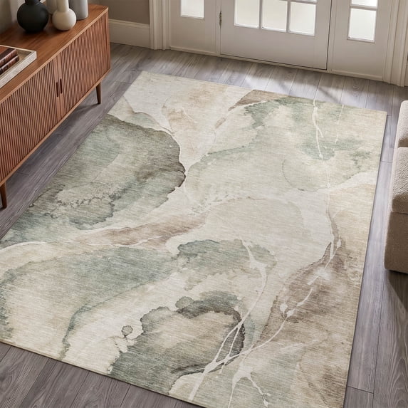 Addison Rugs Chantille Indoor/Outdoor Transitional Abstract Aloe Machine Washable Rectangle Rug, 10' x 14'
