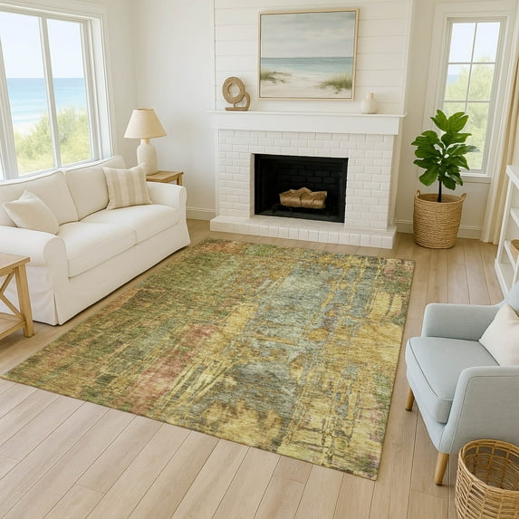 Addison Rugs Chantille Indoor/Outdoor Transitional Abstract Aloe Machine Washable Rectangle Rug, 10' x 14'