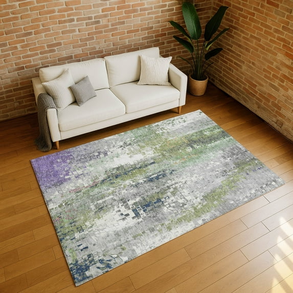 Addison Rugs Chantille Indoor/Outdoor Transitional Abstract Aloe Machine Washable Rectangle Rug, 8' x 10'