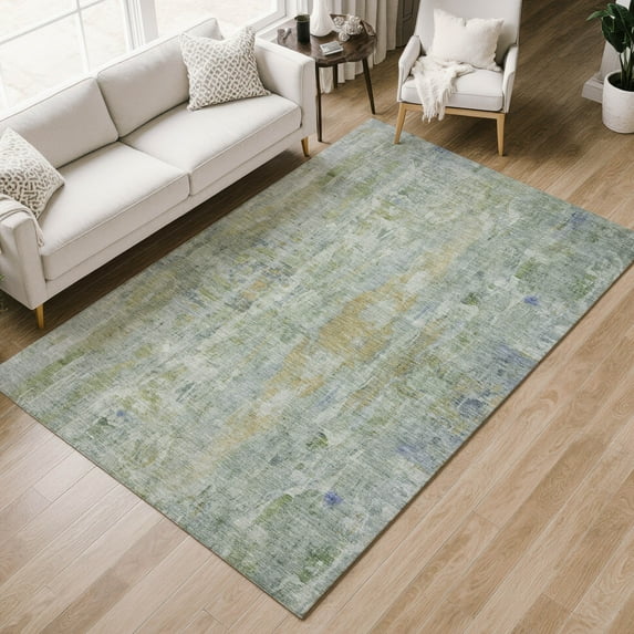 Addison Rugs Chantille Indoor/Outdoor Transitional Abstract Aloe Machine Washable Rectangle Rug, 8' x 10'