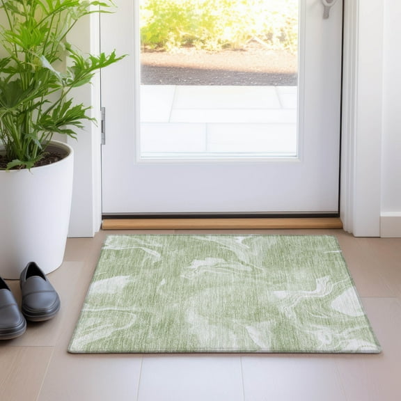 Addison Rugs Chantille Indoor/Outdoor Transitional Abstract Aloe Washable Rectangle Rug, 1'8" x 2'6"